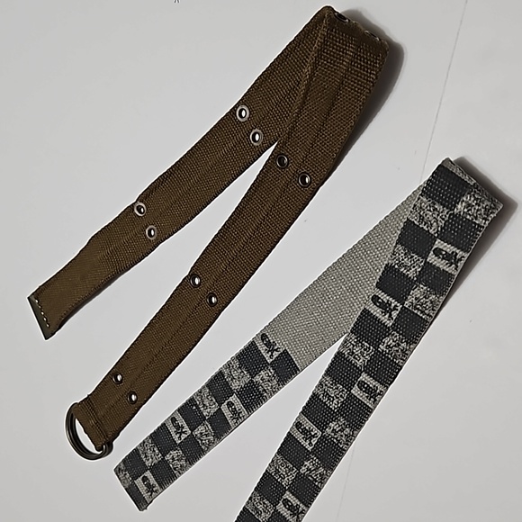 Boy's Adjustable Belts Strong Cloth Tweed Brown & Army Green Size 6/8 #B-40 - Picture 10 of 10